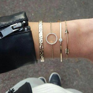 Gold Bangle Bracelet Set